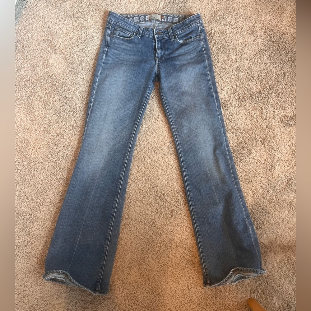 PAIGE Medium Blue Flare Jeans